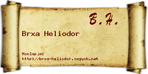 Brxa Heliodor névjegykártya